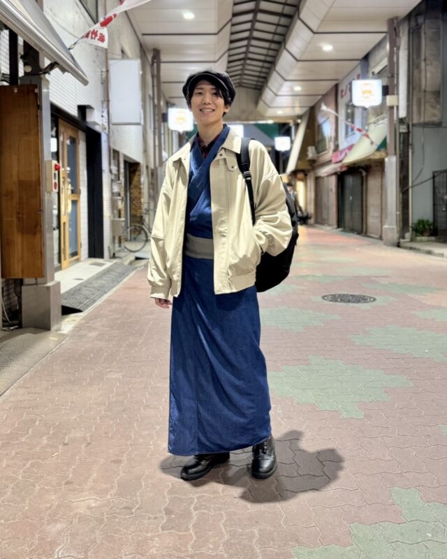 メンズ着物コーデ アウター